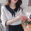 Elegant Lace Solid Color Shirt - Image 4