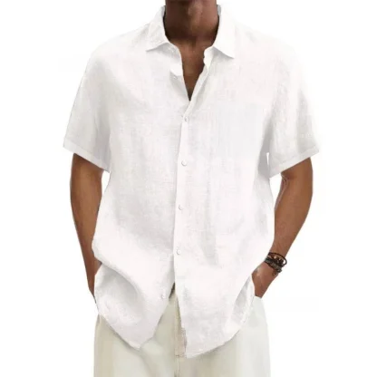 Pocket Polo Solid Color Shirt - Image 6