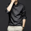 Soft Button-up Solid Color Shirts - Image 5