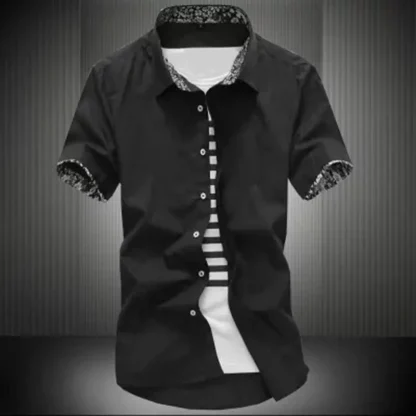Button Down Men's Solid Color Shirt - Image 3