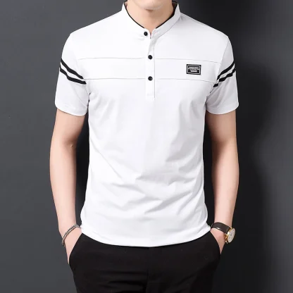Short Sleeve Polo Solid Color Shirt
