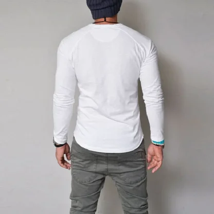 Long Sleeve Men's Solid Color Shirt - Image 4