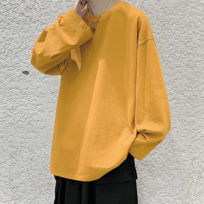 Oversized Long Sleeve Solid Color Shirts - Image 5