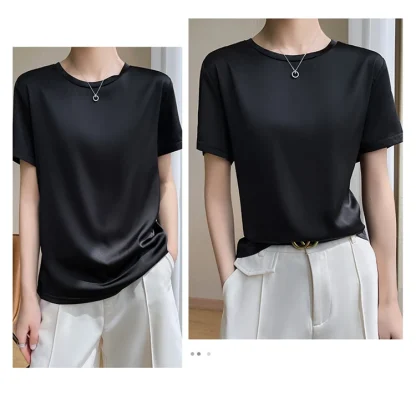 Casual O-neck Solid Color Shirts - Image 7